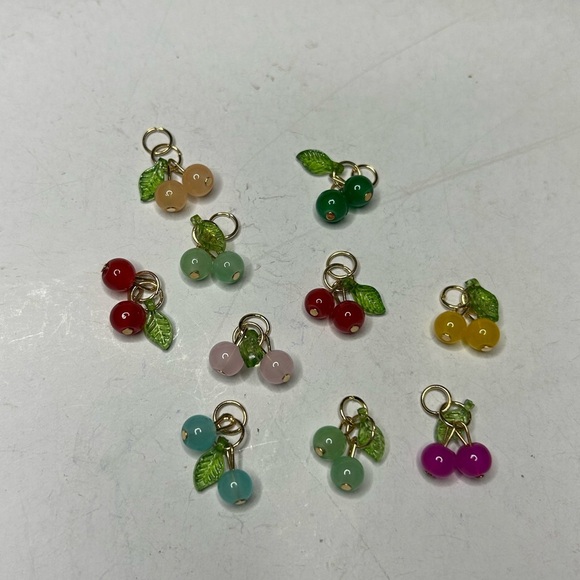 Glass Bead Cherry Charms (DIY Jewelry) - Picture 3 of 3